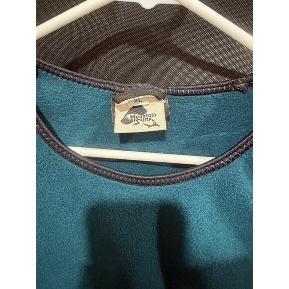 Vintage Mountain Surf Polartec Fleece Vest USA Made XL Teal Sleeveless Pullover - Picture 5 of 8
